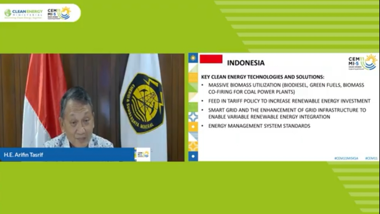 Pertemuan CEM 11, Menteri ESDM Paparkan Langkah Pemanfaatan Energi Bersih Indonesia