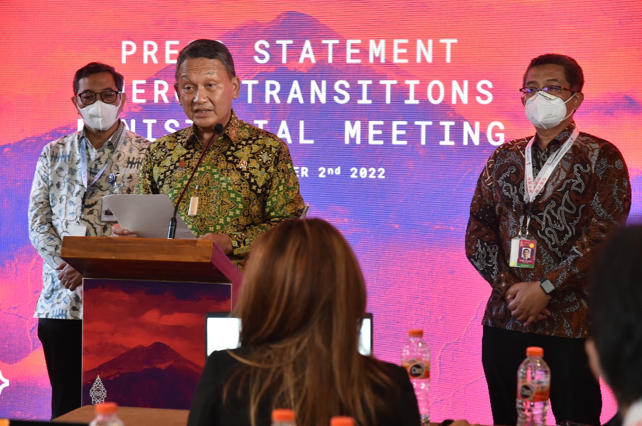 Pernyataan Pers Menteri Energi dan Sumber Daya Mineral Republik Indonesia pada Pertemuan Tingkat Menteri Terkait Transisi Energi