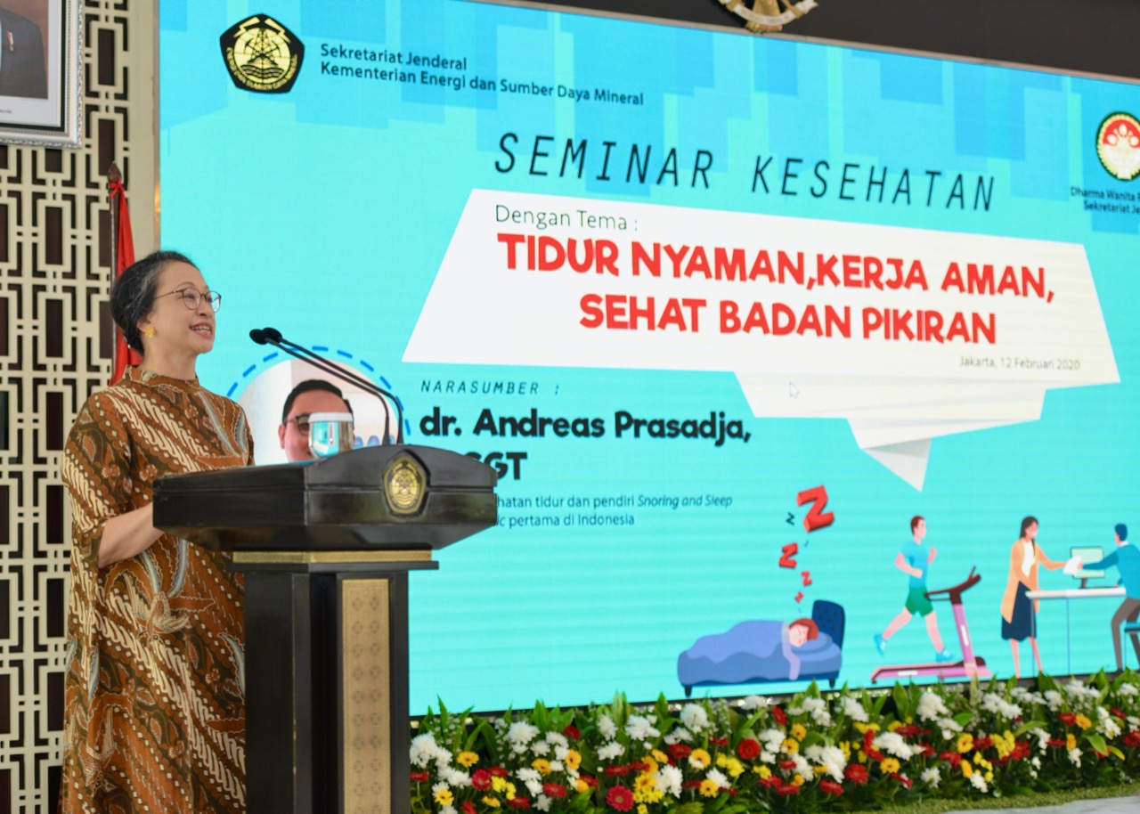Ratna Arifin Tasrif Ajak Pegawai dan DWP ESDM Peduli Kesehatan Tidur