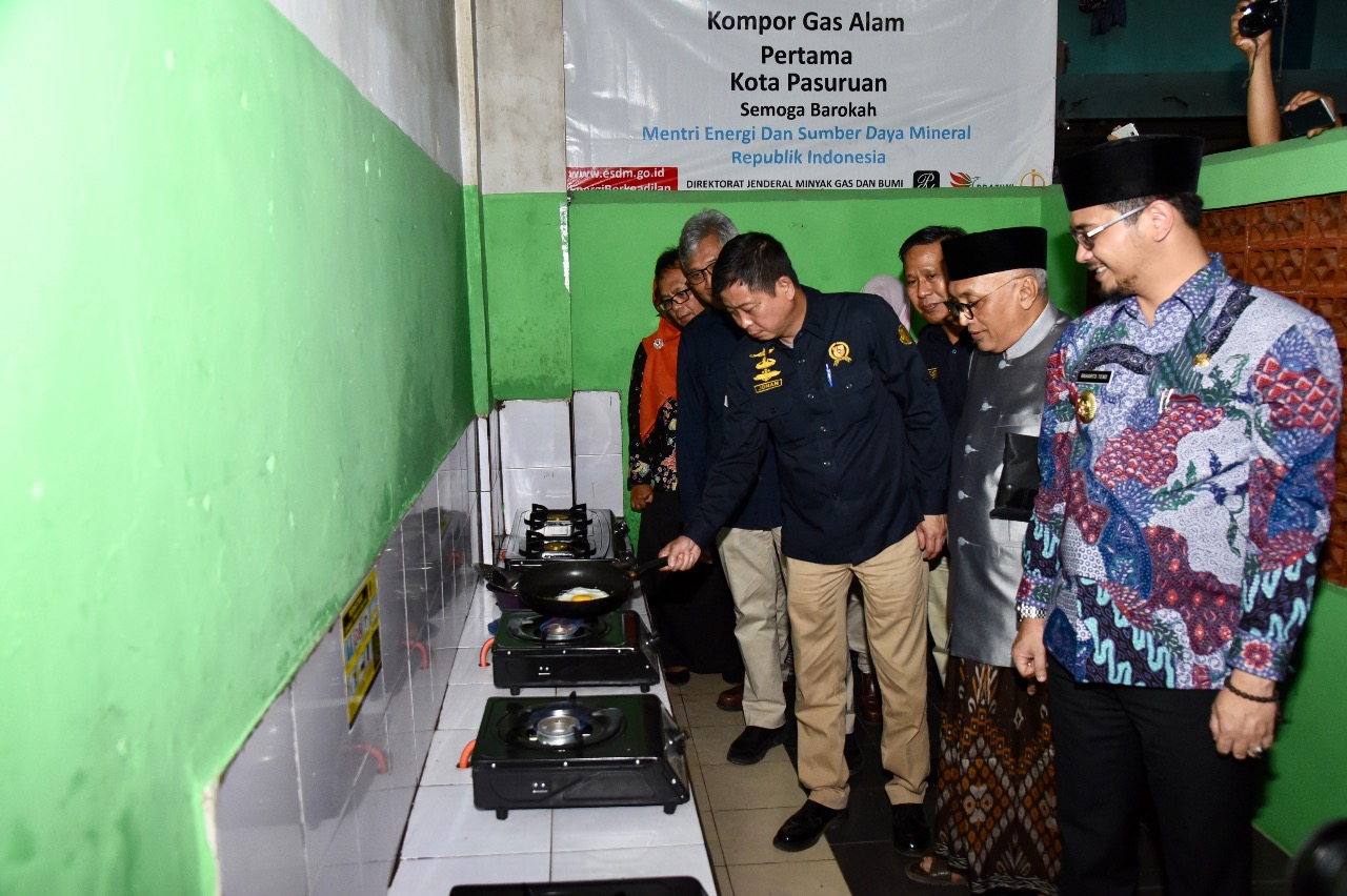 Resmikan Jaringan Gas Kota Pasuruan, Jonan: Wujud Keberpihakan Pemerintah Kepada Rakyat