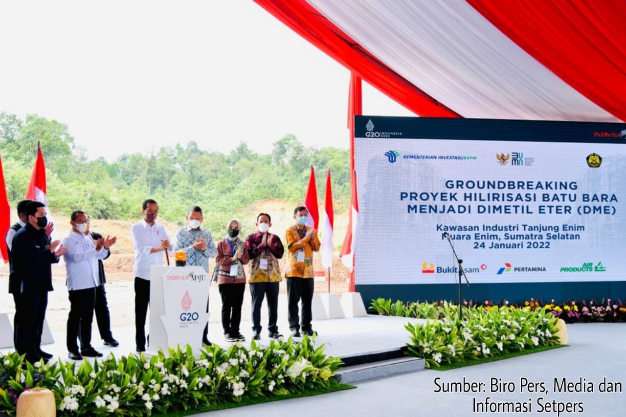 Resmikan Proyek Hilirisasi Batubara jadi DME, Presiden RI: Tekan Impor dan Serap Lapangan Kerja 