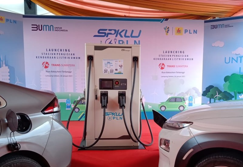 SPKLU Pertama Tol Lintas Sumatera Diresmikan