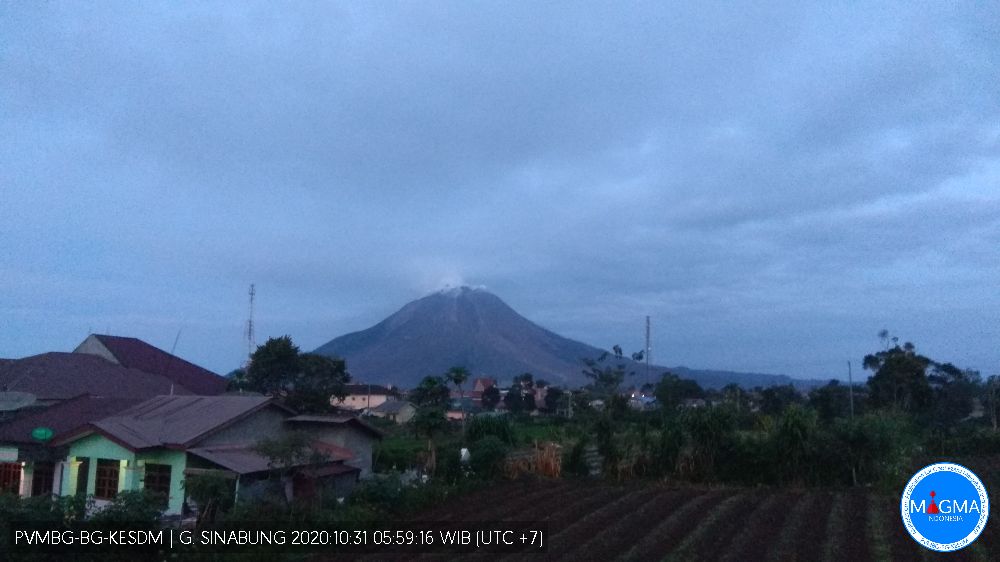 Status G. Sinabung Masih Siaga, Masyarakat Diimbau Tetap Waspada