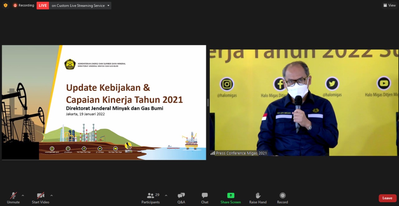 Subsektor Minyak dan Gas Bumi Torehkan Kinerja Positif Sepanjang 2021 