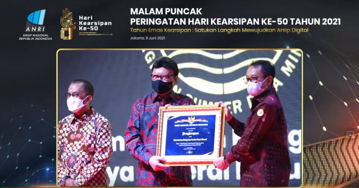 Tata Kelola Arsip Kementerian ESDM Raih Terbaik Ketiga di Indonesia 