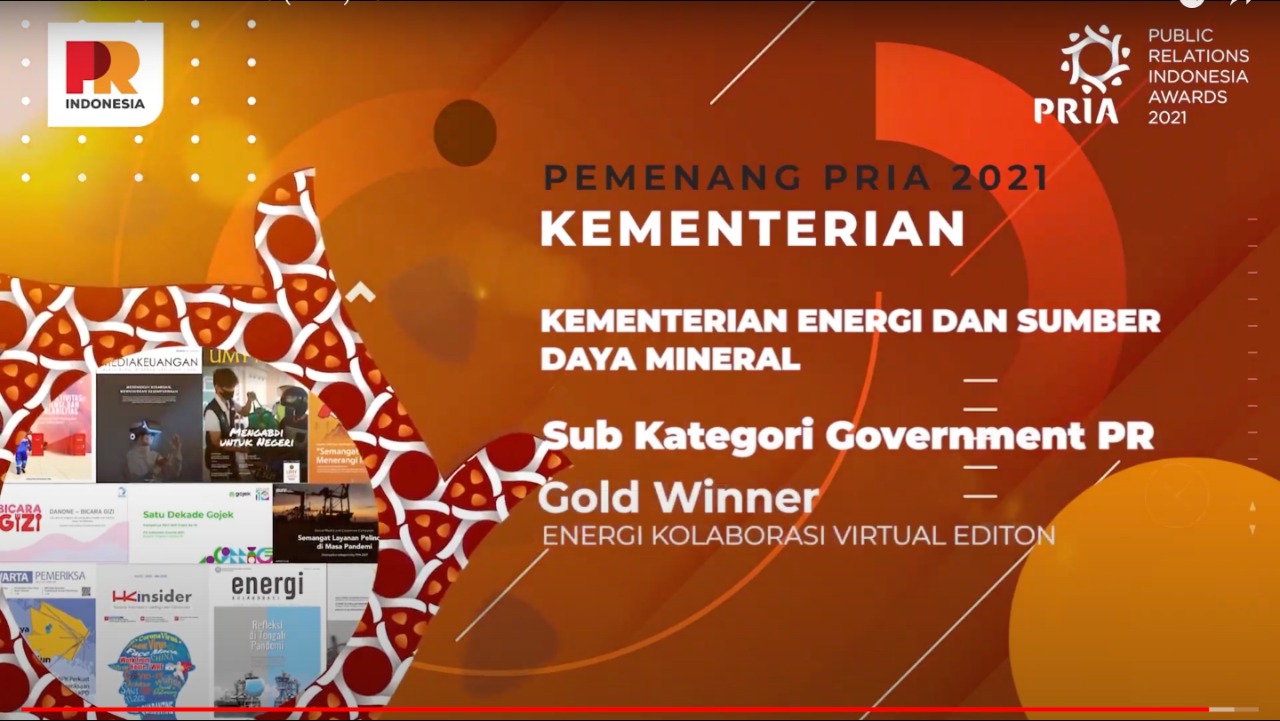 Teruskan Tradisi, Kementerian ESDM Borong 5 Penghargaan Prestisius di PR Indonesia Awards 2021