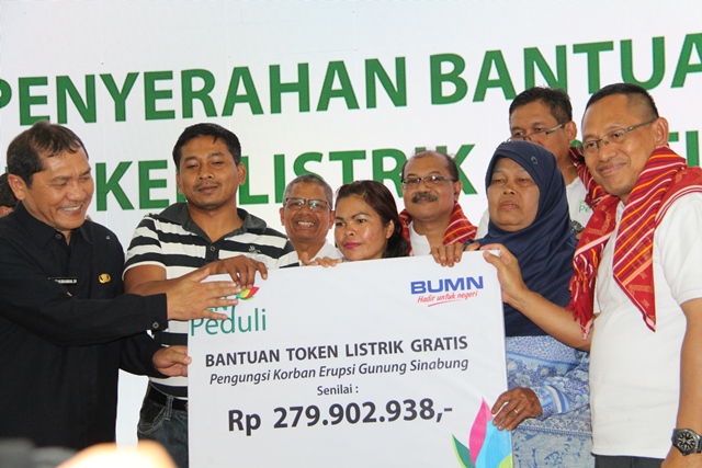 Tindaklanjuti Arahan Jonan, PLN Gratiskan Listrik Pengungsi Sinabung