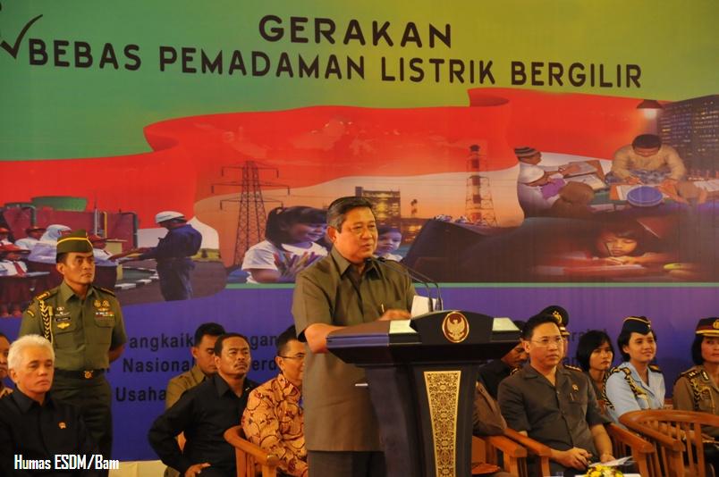 Presiden SBY Deklarasikan Gerakan “Menuju Bebas Pemadaman Bergilir”