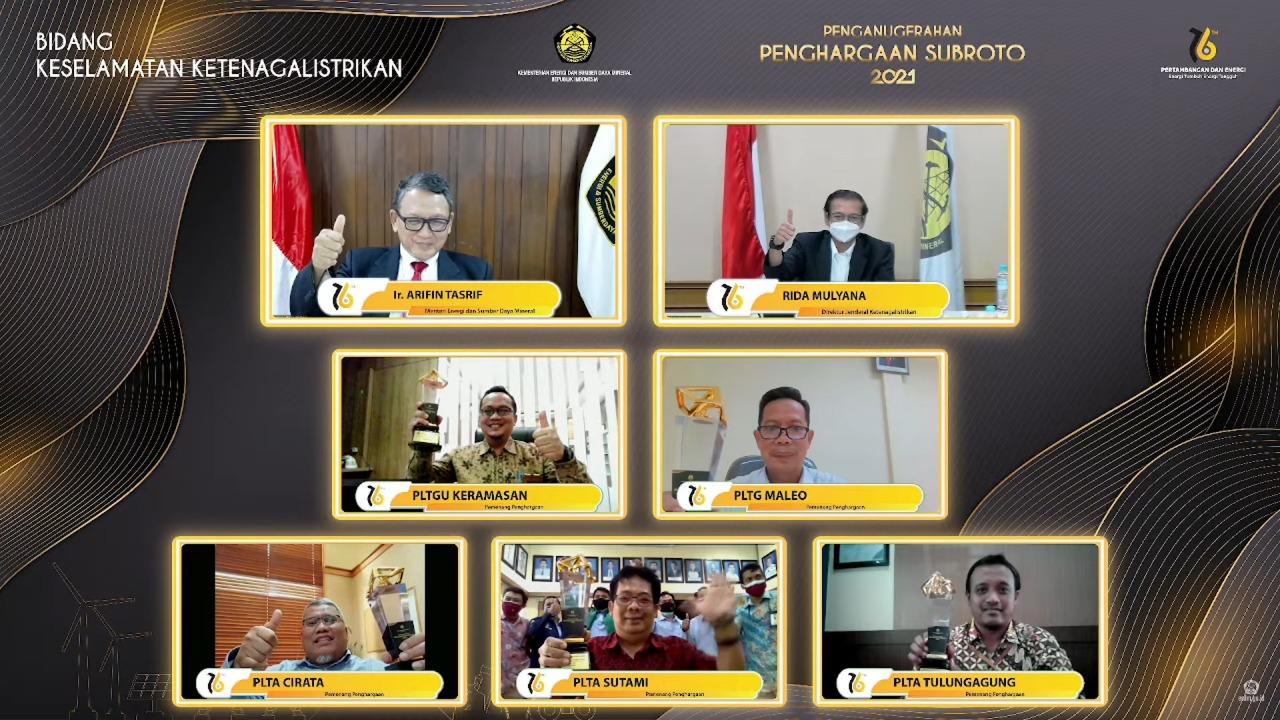 10 Pembangkit Raih Penghargaan Subroto 2021 Bidang K2 