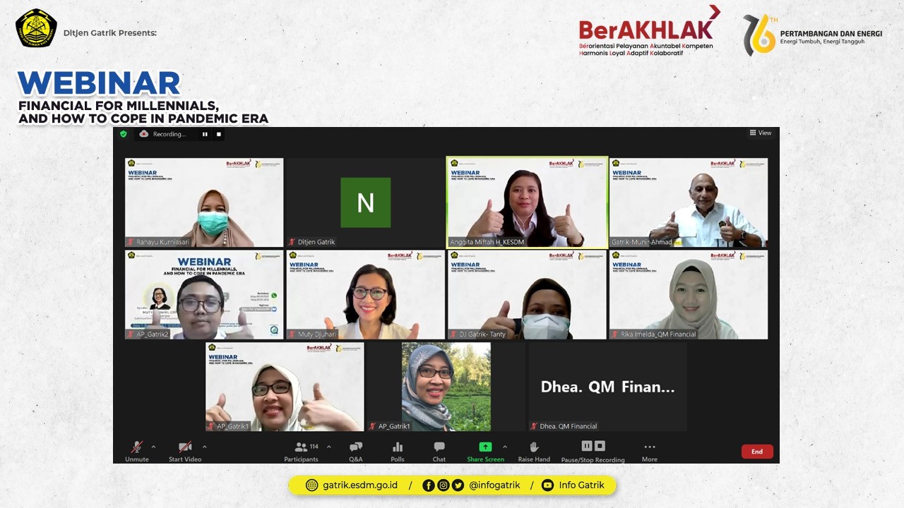 Agen Perubahan Ditjen Gatrik Selenggarakan Webinar Finansial untuk Pegawai Milenial