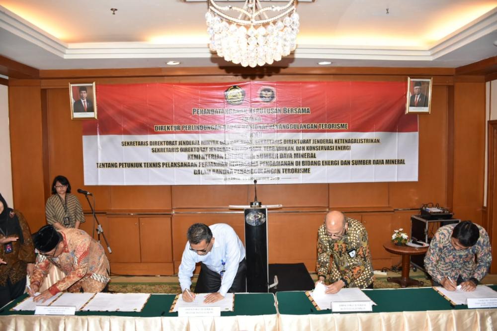 Ditjen EBTKE Tanda Tangani Keputusan Bersama Tentang Juknis Pelaksanaan Kerja Sama Pengamanan Dengan BNPT