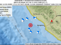 Gempa 6,6 SR Guncang Bengkulu