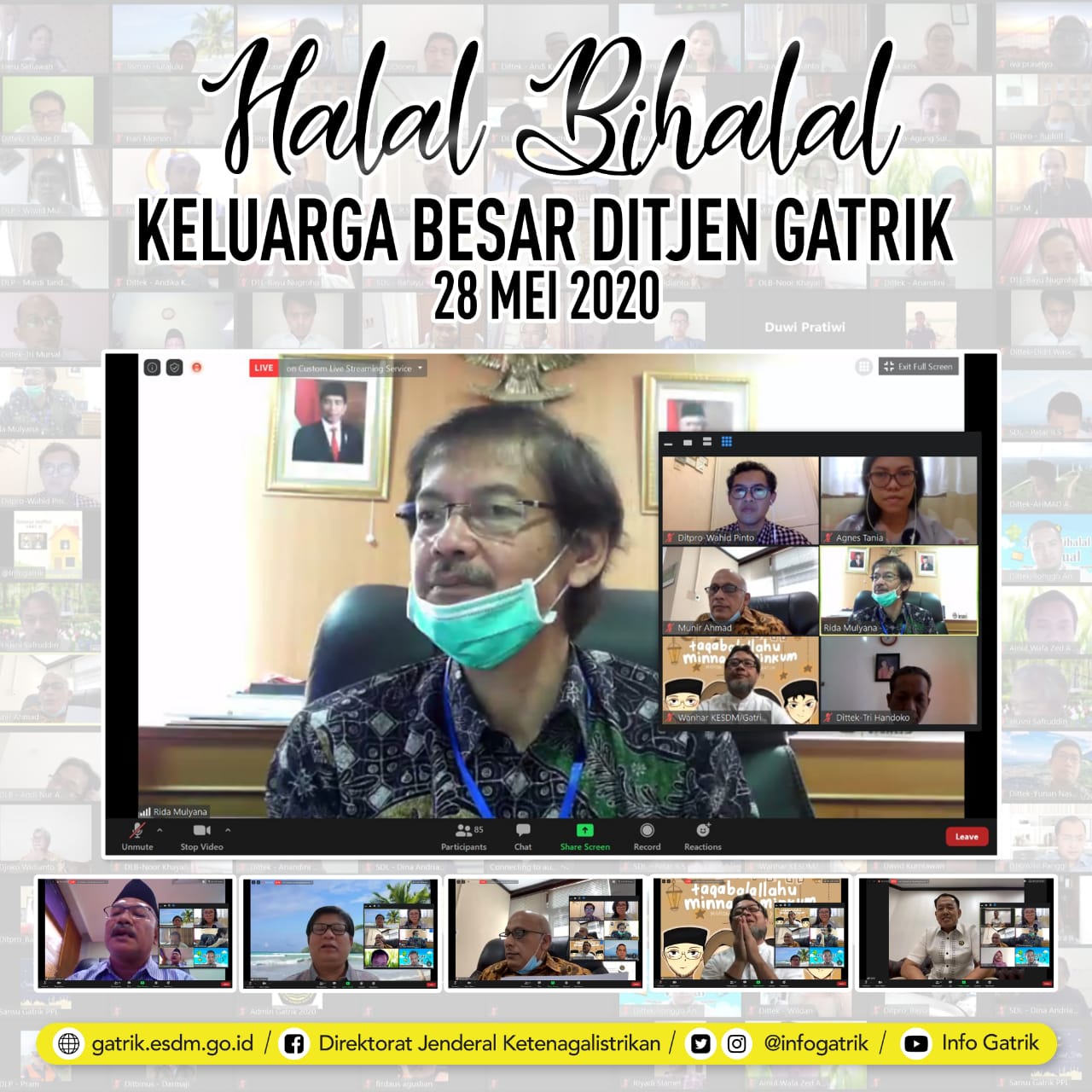 Halalbihalal Virtual, Dirjen Gatrik Tekankan Etika dan Prinsip 4 No