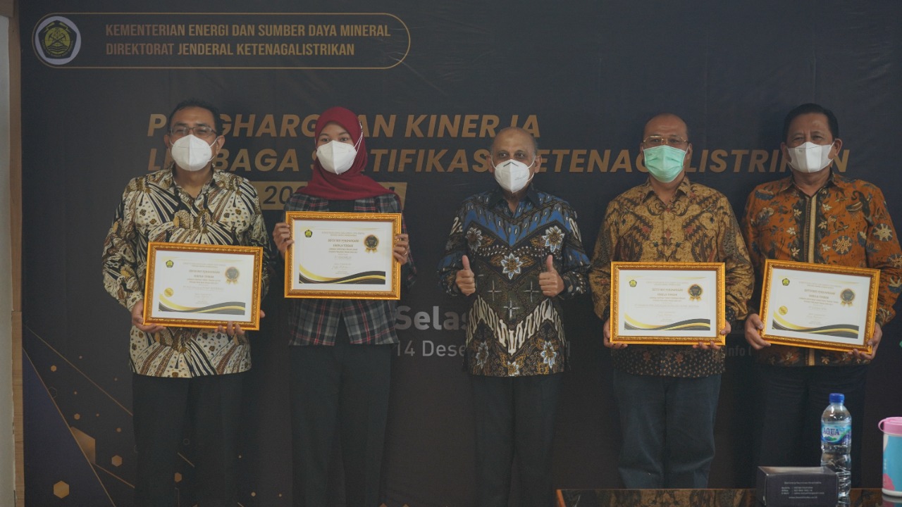 Kementerian ESDM Apresiasi Lembaga Sertifikasi Ketenagalistrikan Berkinerja Baik