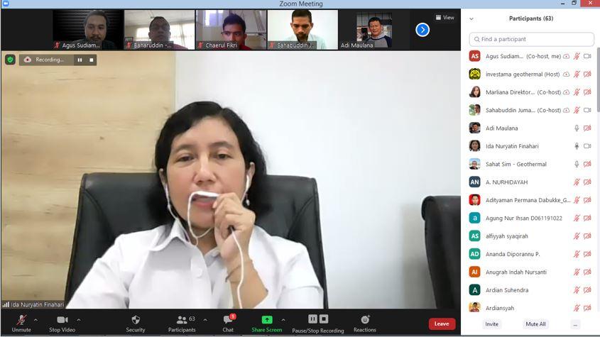 Kuliah Daring Panas Bumi bersama Mahasiswa Universitas Hasanuddin