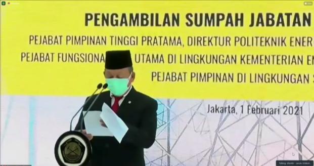 Lantik Pejabat ESDM, Menteri Arifin: Tingkatkan Kinerja dan Sinergi Untuk Capai Target