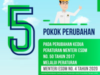 Lima Pokok Perubahan Kedua Permen ESDM Nomor 50 Tahun 2017
