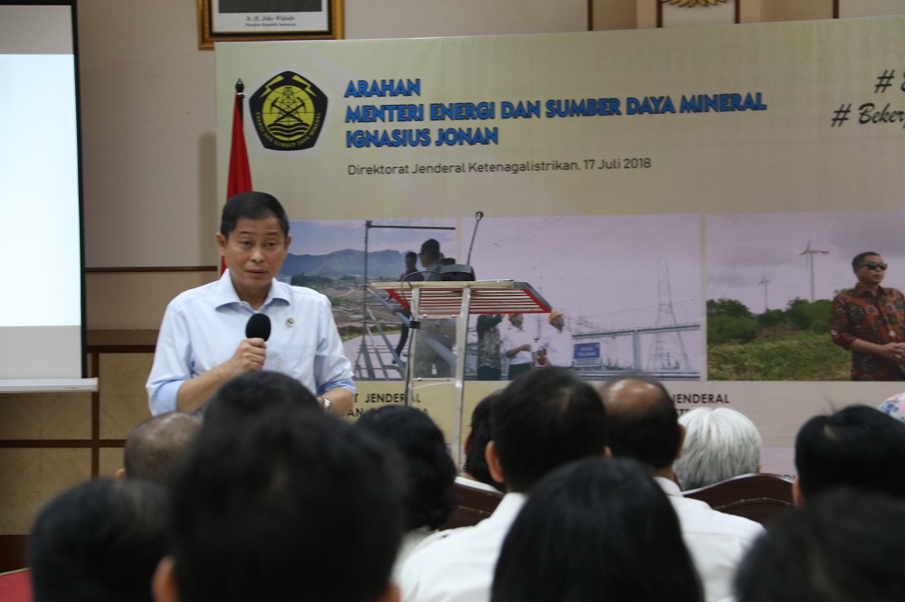 Menteri ESDM Beri Pengarahan Untuk Ditjen Gatrik, Minerba, dan EBTKE