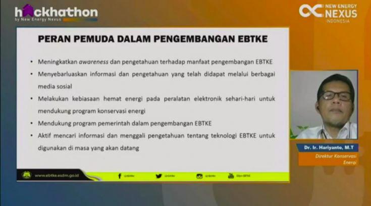 Pemerintah Buka Ruang Libatkan Milenial Kembangkan EBT