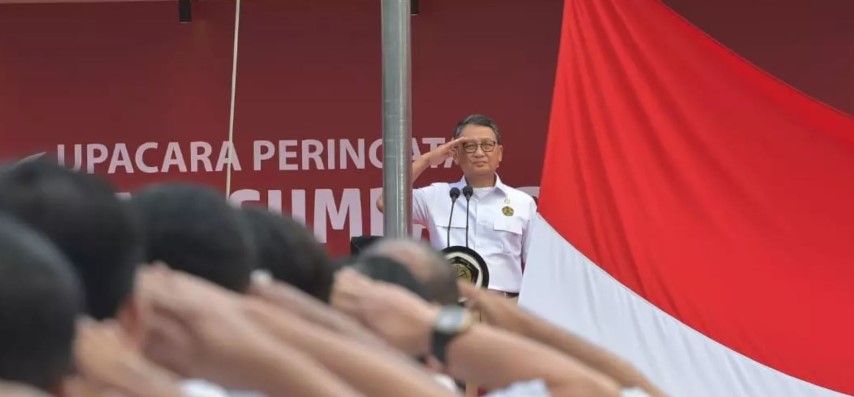 Pimpin Upacara Hari Sumpah Pemuda, Menteri Arifin: Bersatu Kita Maju