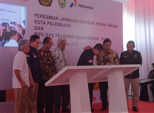 Pipa Gas Grissik-PUSRI Resmi Beroperasi