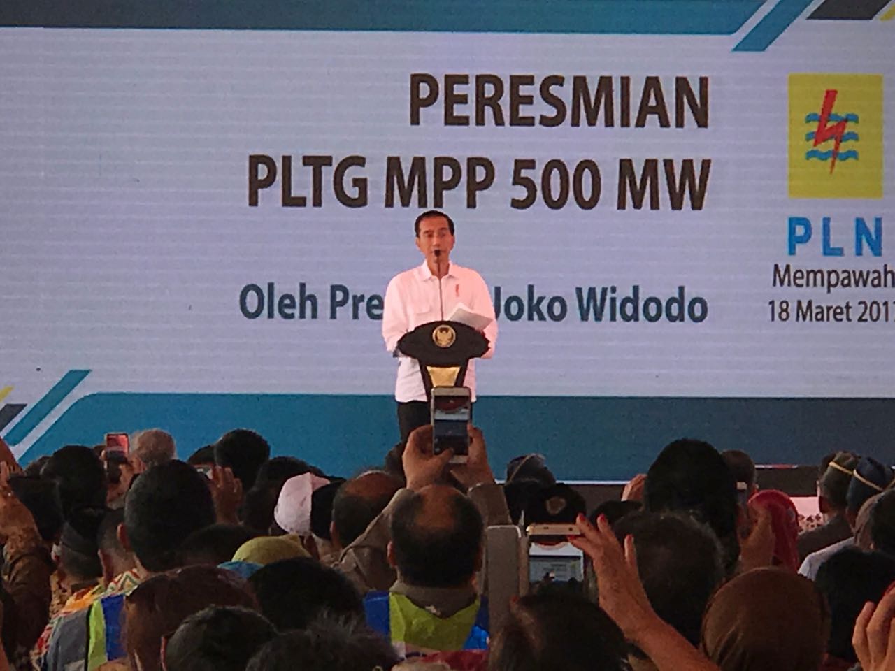 Resmikan Proyek Ketenagalistrikan di Kalbar, Presiden Instruksikan PLTG MPP Diprioritaskan