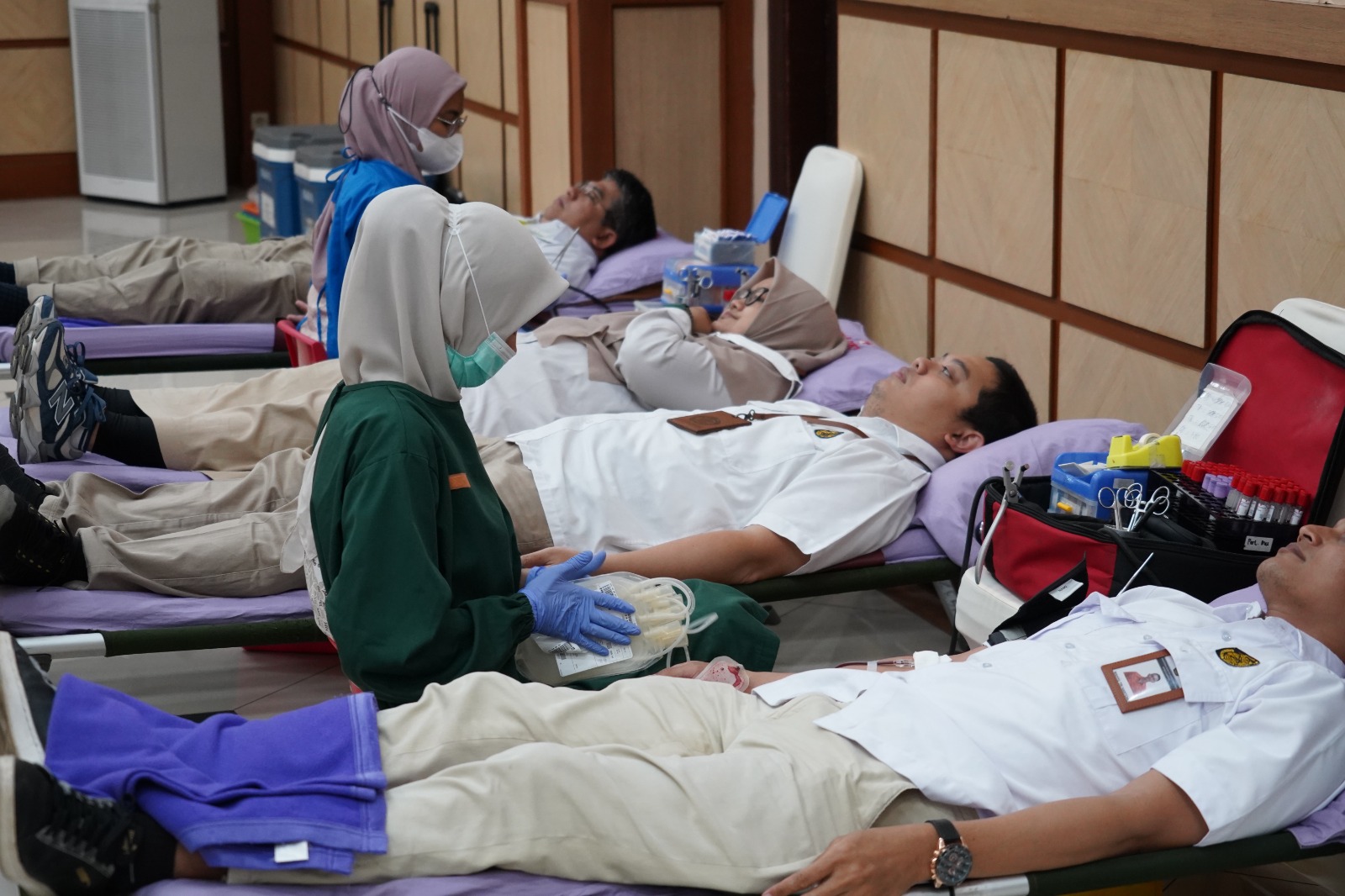 Tingkatkan Kesehatan dan Kepedulian, Poliklinik Ditjen Gatrik Gelar Aksi Donor Darah