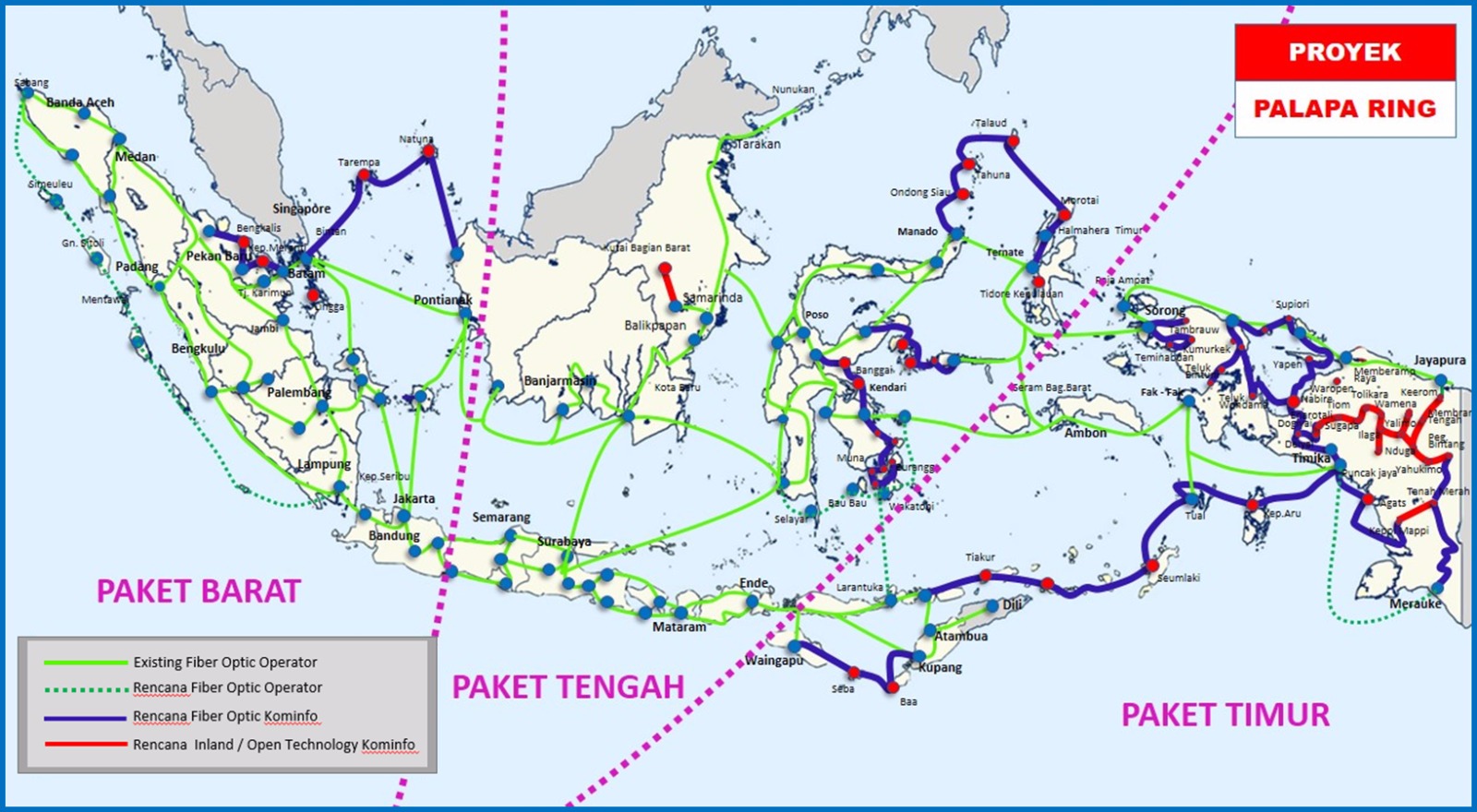 Proyek Palapa Ring Barat Diluncurkan
