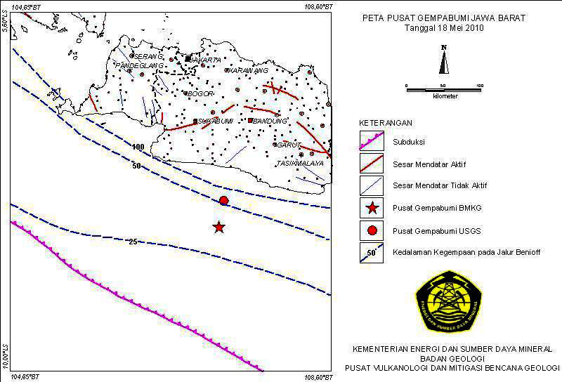 Gempa Jawa Barat Akibat Tumbukkan Antar Lempeng